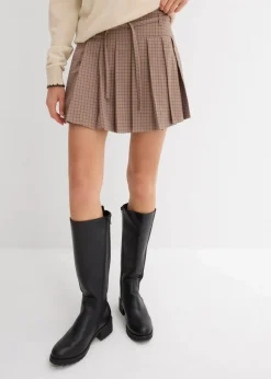 Kurzer Hosenrock mit Kellerfalten