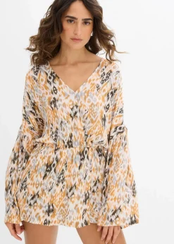 Kurzer Jumpsuit aus fließender Viskose