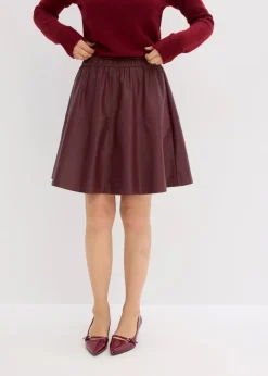 Kurzer Lederimitat-Rock