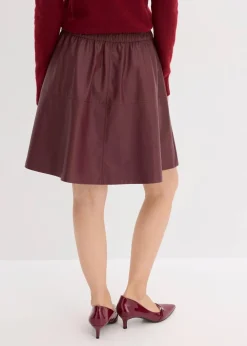 Kurzer Lederimitat-Rock