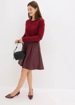 Kurzer Lederimitat-Rock