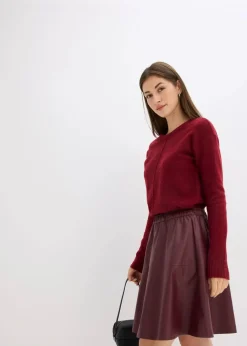 Kurzer Lederimitat-Rock