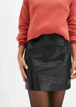 Kurzer Lederimitat-Rock