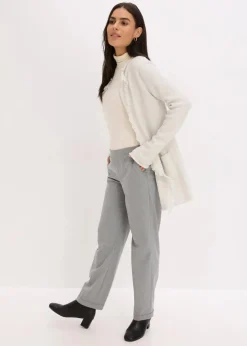 Kurzer Strickmantel mit Pailetten und Glanzgarn