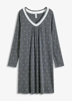 Kurzes Nachthemd mit langen Ärmeln