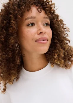 Kurzes Oversize-Shirt aus reiner schwerer Bio-Baumwolle