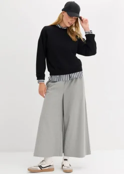 Kurzes Oversize-Sweatshirt aus reiner Bio-Baumwolle