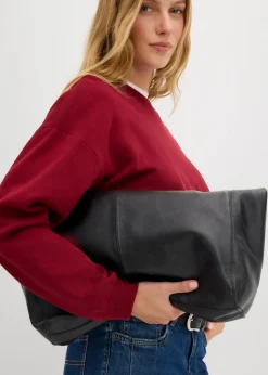 Kurzes Oversize-Sweatshirt aus reiner Bio-Baumwolle