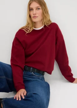 Kurzes Oversize-Sweatshirt aus reiner Bio-Baumwolle