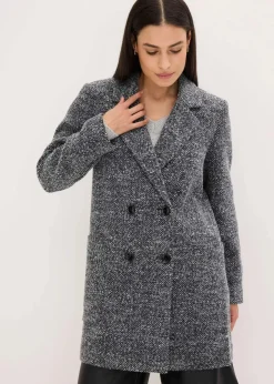 Kurzmantel in Wolloptik