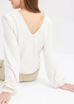 Kuschel-Fleeceshirt mit Perlen