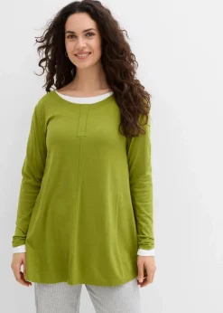 Langarmshirt aus Baumwoll-Viskose-Mix