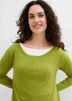 Langarmshirt aus Baumwoll-Viskose-Mix
