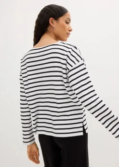 Langarmshirt aus reiner Bio-Baumwolle, (2er Pack)