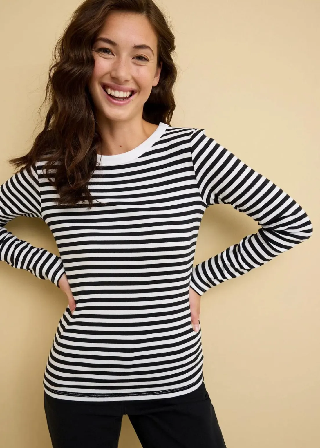 Langarmshirt aus reiner Bio-Baumwolle