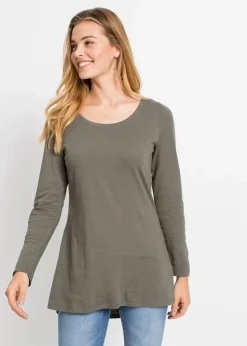 Langarmshirt aus reiner Baumwolle