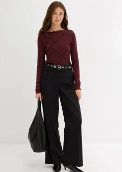 Langarmshirt aus softem Viskose-Mix