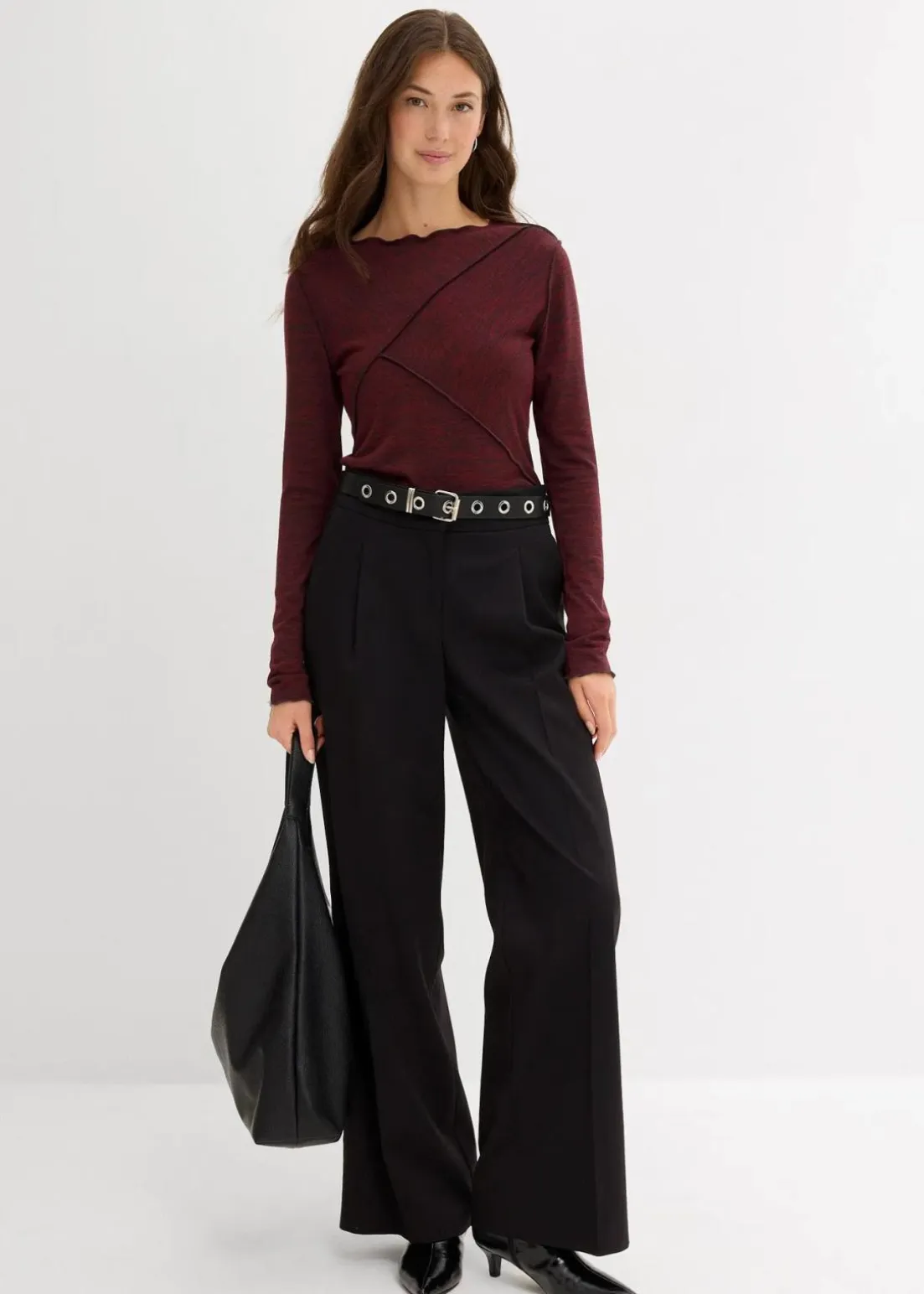 Langarmshirt aus softem Viskose-Mix