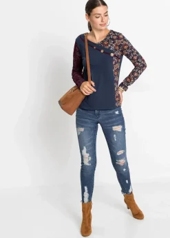 Langarmshirt mit Knöpfen