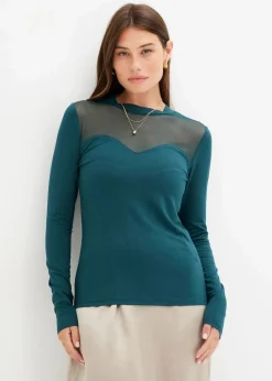 Langarmshirt mit Mesh