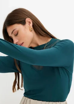 Langarmshirt mit Mesh