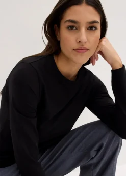 Langarmshirt mit reiner Bio-Baumwolle (2er Pack)