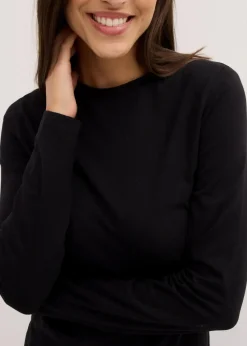 Langarmshirt mit reiner Bio-Baumwolle (2er Pack)