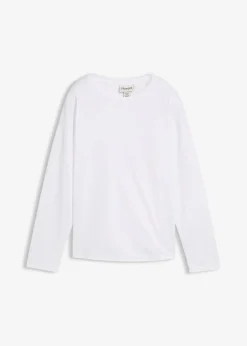 Langarmshirt mit Seidenanteil