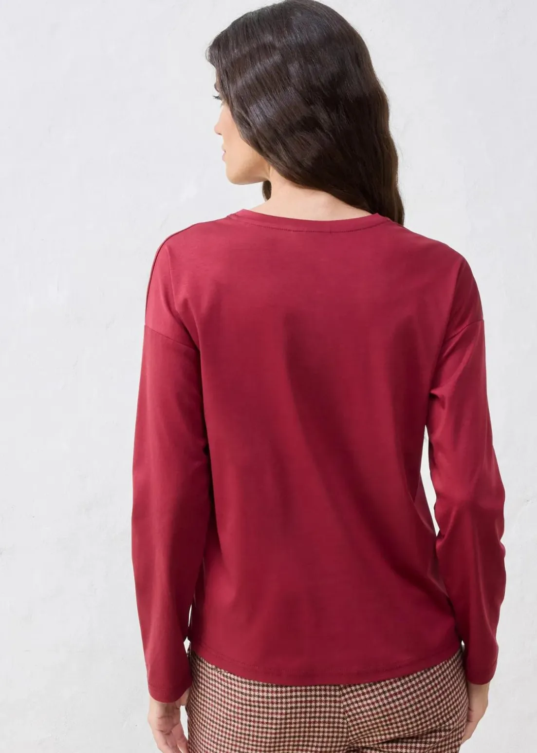 Langarmshirt mit Seidenanteil