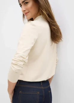 Langarmshirt mit Stehkragen mit recyceltem Polyamid