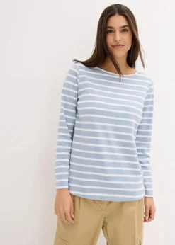 Langarmshirt mit U-Boot-Ausschnitt (2er Pack)