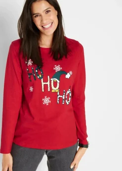 Langarmshirt mit Weihnachtsmotiv