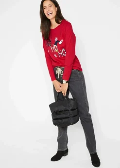 Langarmshirt mit Weihnachtsmotiv