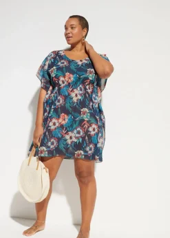 Lange Strandtunika aus leichtem Chiffon