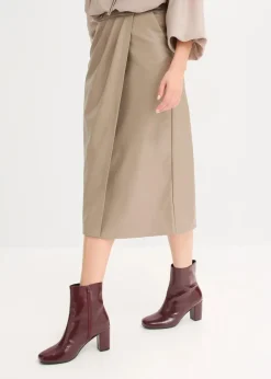 Lederimitat Midi-Wickelrock