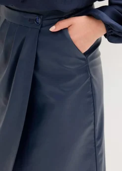 Lederimitat Midi-Wickelrock