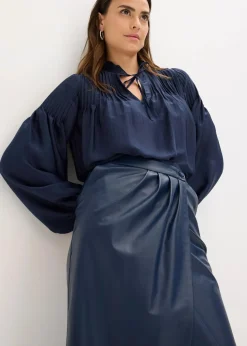 Lederimitat Midi-Wickelrock