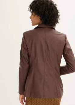 Lederimitat-Longblazer