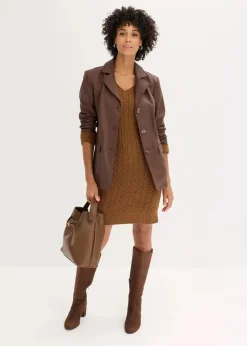 Lederimitat-Longblazer