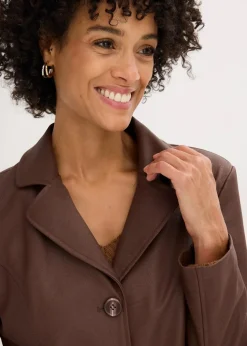 Lederimitat-Longblazer