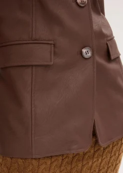 Lederimitat-Longblazer