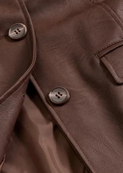 Lederimitat-Longblazer