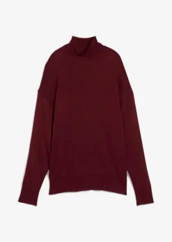 Leichter Feinstrickpullover mit breitem Turtleneck aus Viskose-Mix
