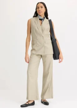 Leinen-Blazer ohne Arm