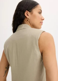 Leinen-Blazer ohne Arm