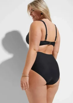 Light Highwaist Shape-Bikinihose mit Raffung
