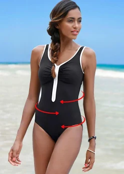 Light Shape Badeanzug mit Reißverschluss