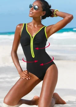 Light Shape Badeanzug mit Reißverschluss