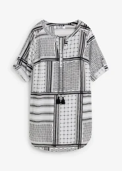 Long- Tunika aus reiner Baumwolle