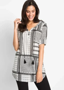 Long- Tunika aus reiner Baumwolle